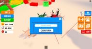 The code redemption window in Infinity Power Simulator. (Image via Roblox Corporation)